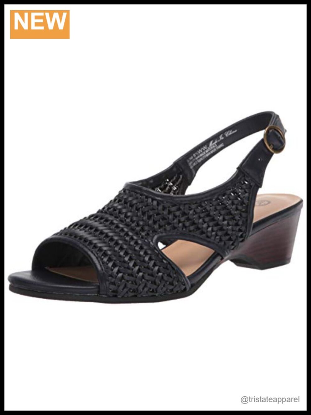 Wedge Heeled Sandal Faux Leather Slingback Cushioned Insole